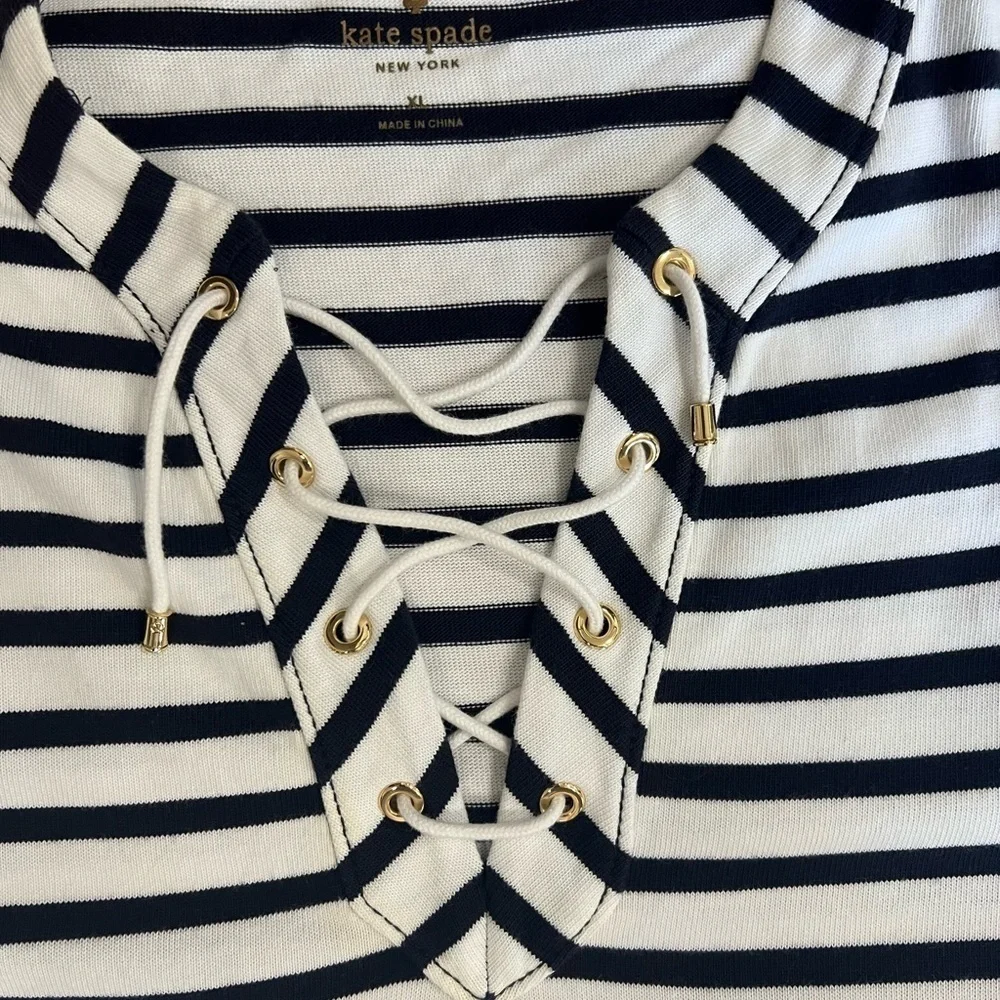 Kate Spade Nautical Midi Sleeveless Striped Dress Size XL NWOT